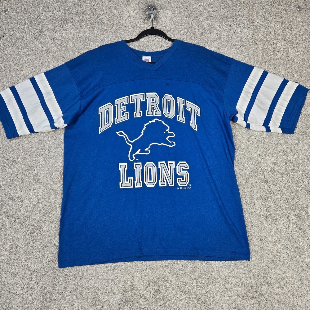 Detroit Lions Logo 7 Shirt Mens XL Vintage 90s Graphic USA MADE